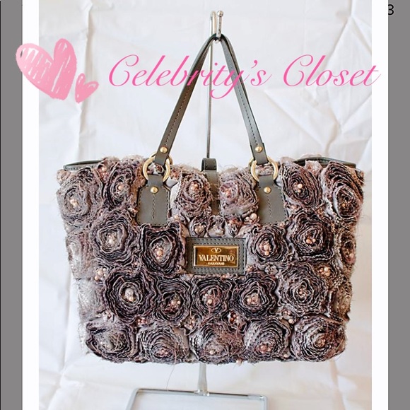 ♥️SOLD♥️✨HP✨RARE VALENTINO Limited Edition Rosier Lavender Pearls Shoulder Bag - Picture 1 of 16